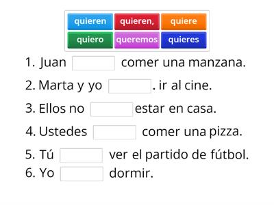 Verbo Querer - Spanish
