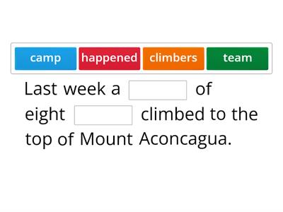 What an adventure _vocabulary