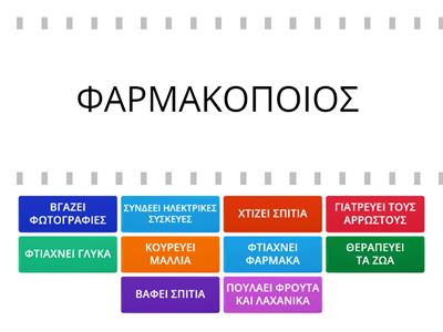 Τα Επαγγελμάτα στα Ελληνικα/ Yunancada Meslekler