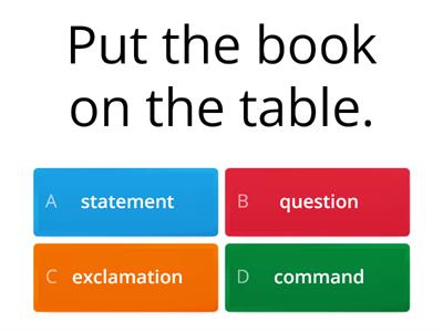 statement question exclamation command