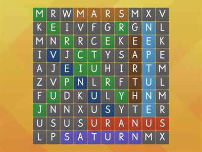 Word search:Planets
