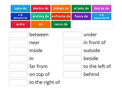 Prepositions of place