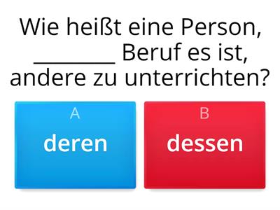 Kapitel 4 (2) - Ergänzen Sie die Relativpronomen im Genitiv.