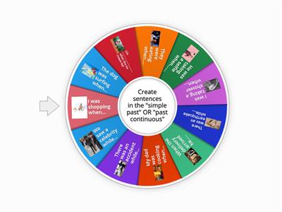 Simple past / Past continuous wheel