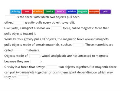 Gravity & Magnetic Force Note-taking