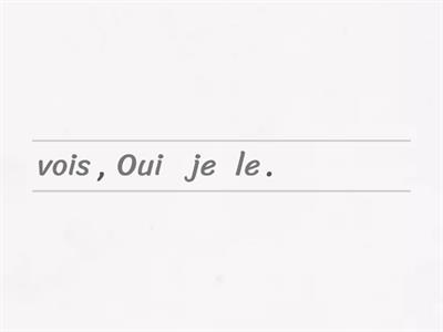 Pronoms personnels COD ou COI à la 3e personne (singulier & pluriel)