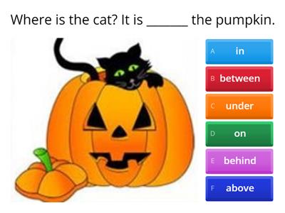 Prepositions of places - halloween