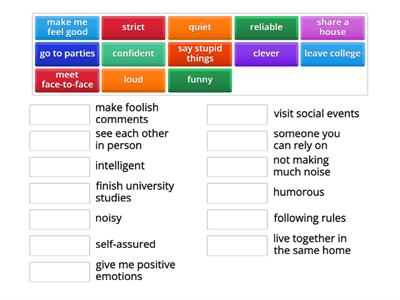 Outcomes U7 Circle of friends + Household chores