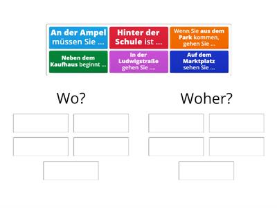 Wegbeschreibung: Präpositionen