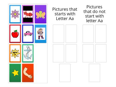 Letter Aa Sorting Game