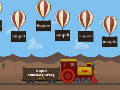 Balloon Pop (Prefixes - Dis and Mis)