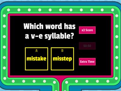 4.2 Wilson Closed Syllable or V-E Gameshow Quiz