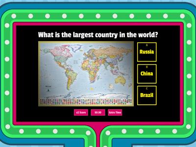General Knowledge of World Geography Quiz 