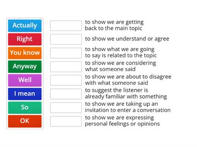 Discourse markers