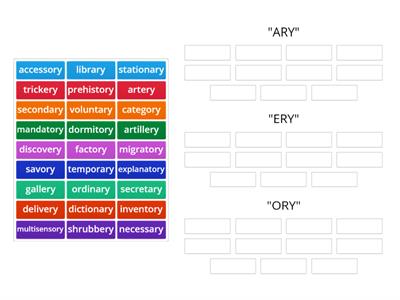 10.5 ARY/ERY/ORY 