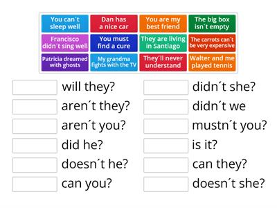 QUESTION TAGS (mixed tenses)