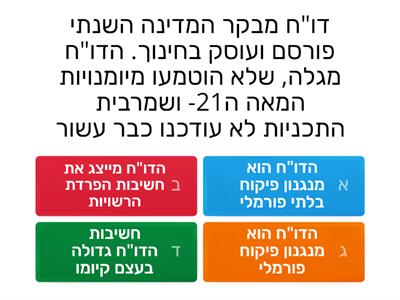 חידון עקרונות הדמוקרטיה