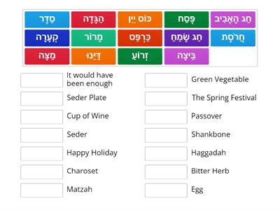 Passover Vocabulary Game