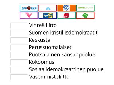 Yhdistä logo ja puolue