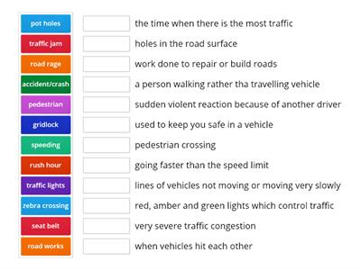 Traffic vocabulary