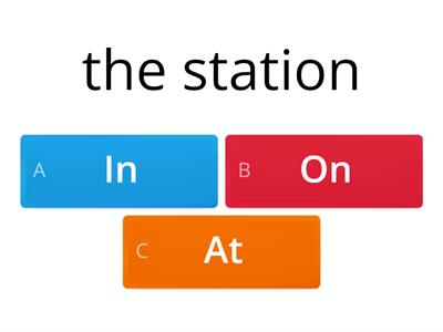 Prepositions of place. In/On/At