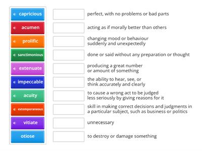 Academic Vocabulary 1/2