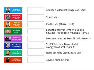 Irodalom 5. – vers, életkép, idill, szabadvers