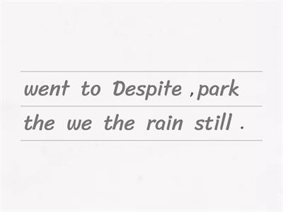 RI III HM Linking Words Exercise: ‘however’, ‘although’ or ‘despite’