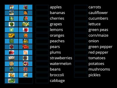 FOOD: fruits & vegetables