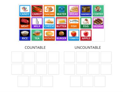 UNCOUNTABLE AND COUNTABLE NOUNS