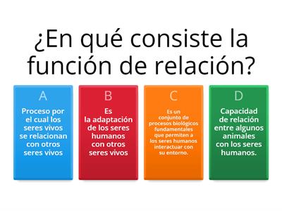 Recuerda la Funcion de relacion 