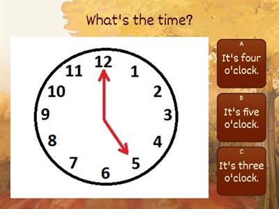 G1- Unit 5- Math- Telling time game #1