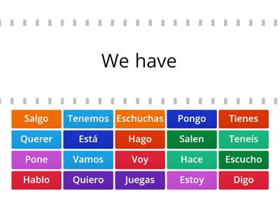 Present tense verb pratice Higher Spanish