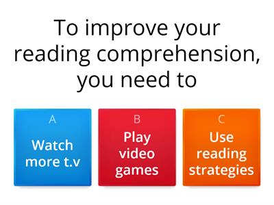 Reading Comprehension skills and strategies