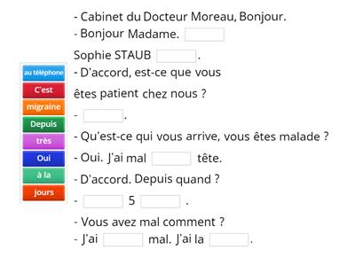 Je prends RDV chez le médecin par téléphone