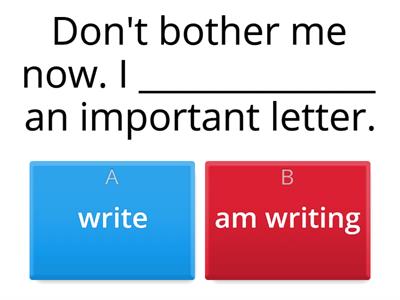 Present Simple Present Continuous (B2)