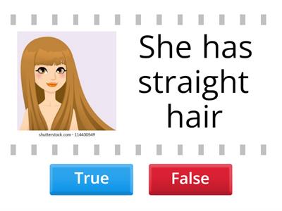 True or False- Adjectives for describing physical appearance.