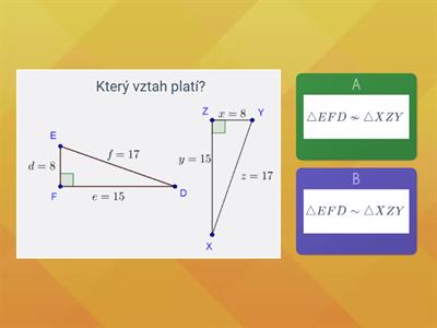 Věty o podobnosti trojúhelníků, 9. ročník