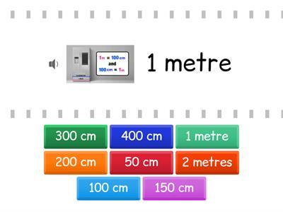 Metres and Centimetres (easier)