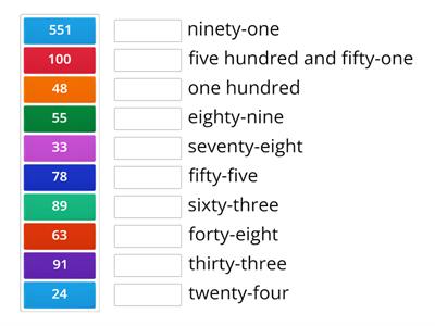 3 Unit numbers 20-100