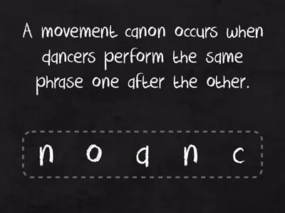 Year 3 Dance - Anagram