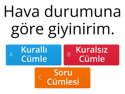 CÜMLE BİLGİSİ