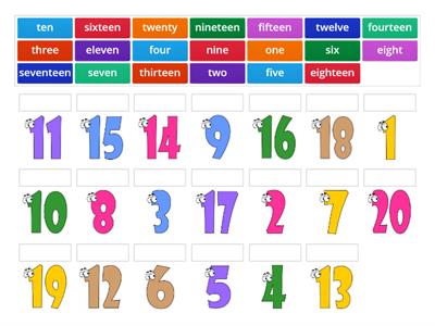 AS1 Unit 9 Numbers 1-20
