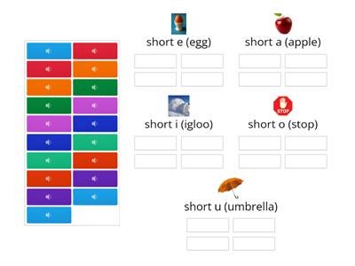 short vowel sounds