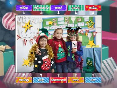 ESOL Entry Level Christmas Jumper Day label the photo