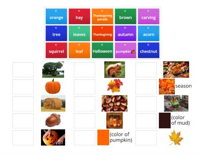 Autumn Vocabulary