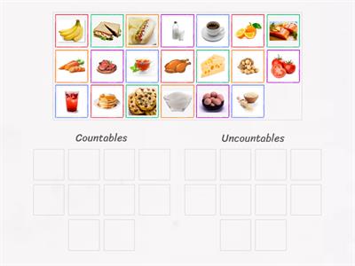 Countable/uncountable nouns - food
