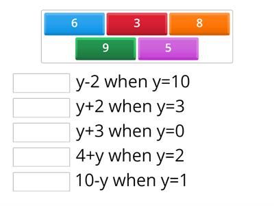 Match the expression with the correct answer