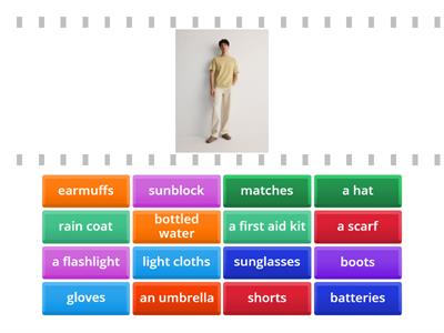 Weather emergency supplies and clothing