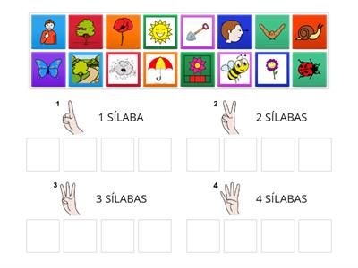 AGRUPAR POR SÍLABAS - Pictogramas: Sergio Palao Origen: ARASAAC